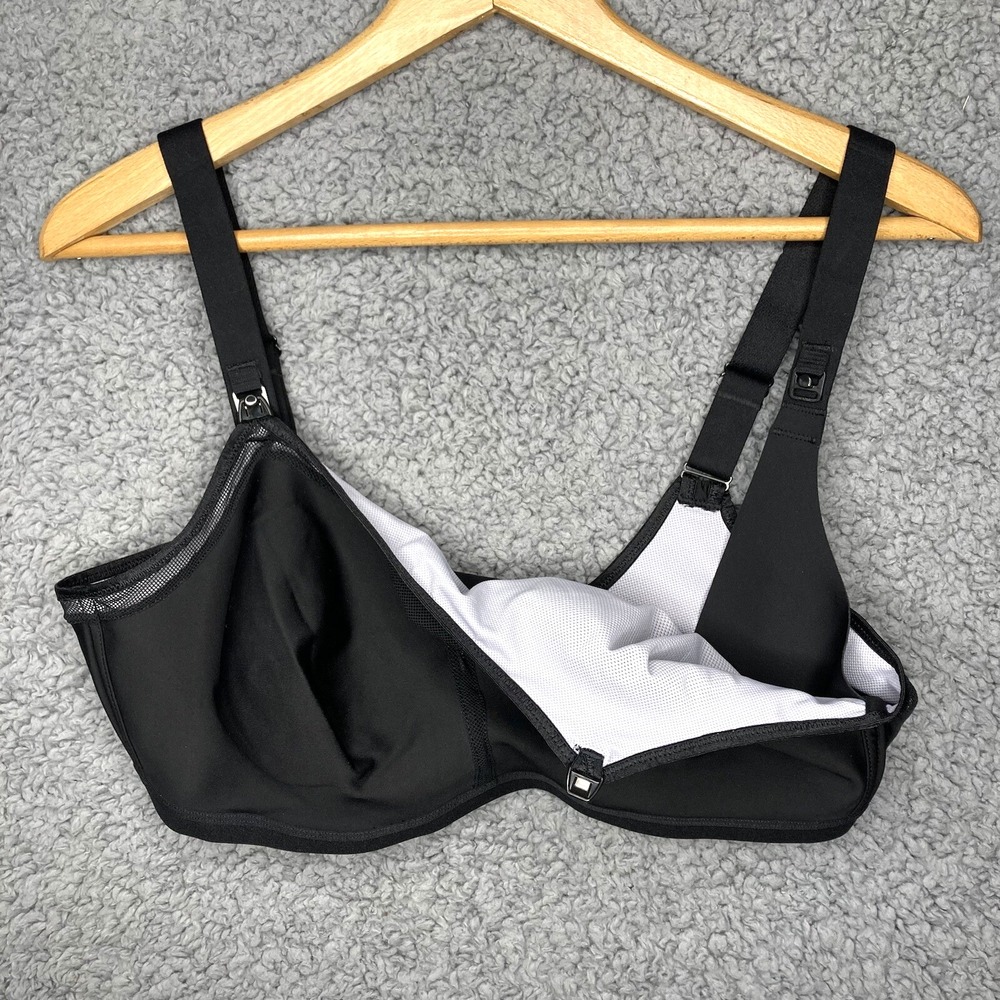 Wacoal Nursing Maternity Womens Bra 38DD Wire Free Comfort Black Wireless 859277